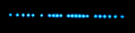 A chain of Ba+ ions